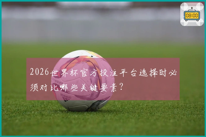 2026世界杯官方投注平台选择时必须对比哪些关键要素？
